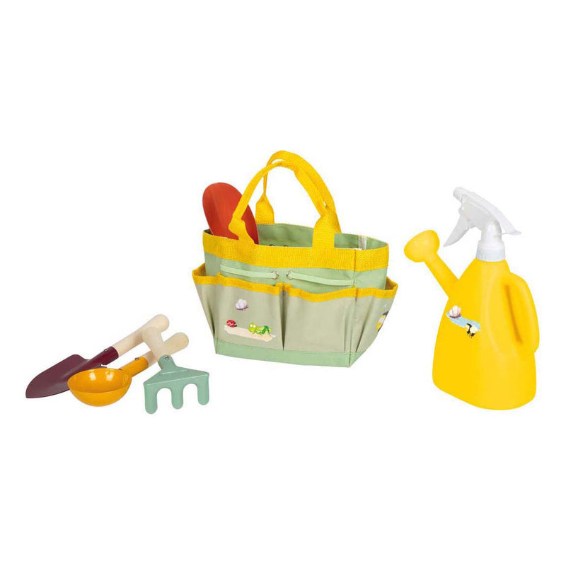 Afbeelding laden in galerijviewer, Small foot - tuintas met tuingereedschap tiny garden, 5dlg.
