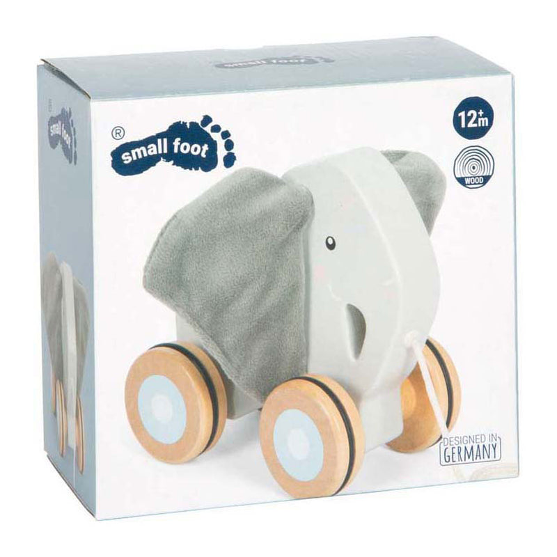 Afbeelding laden in galerijviewer, Small foot - houten trekolifant met knisperende oren
