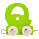 Small foot - houten lettertrein groen - q - 12 stuks