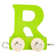 Small foot - houten lettertrein groen - r - 12 stuks