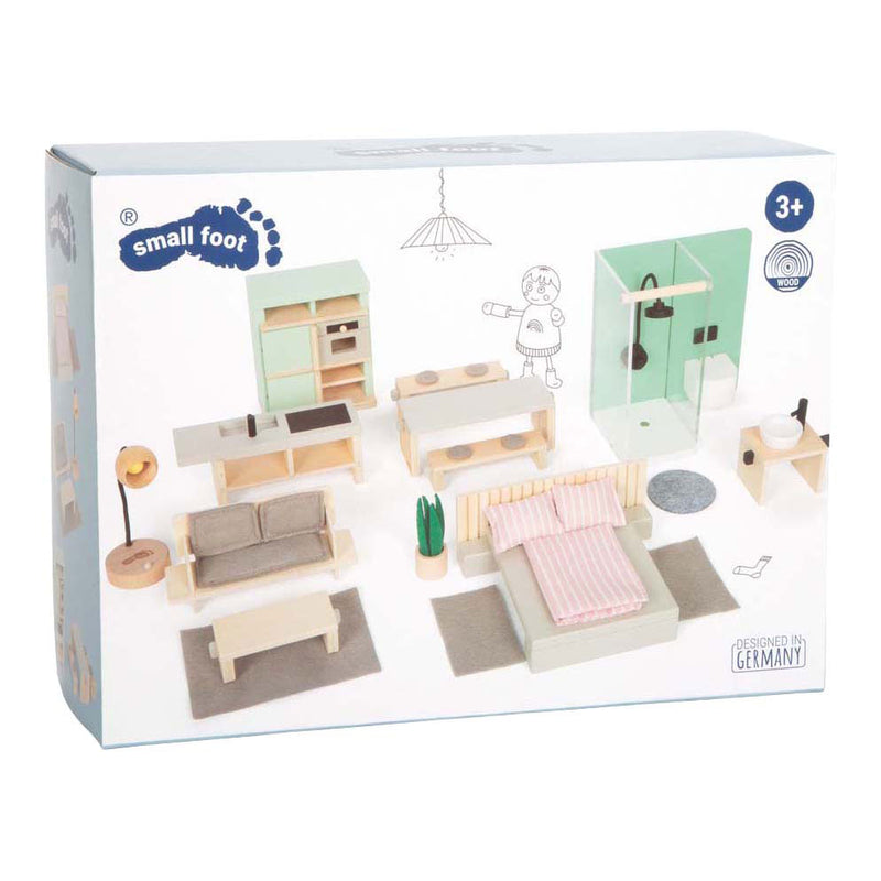 Afbeelding laden in galerijviewer, Small foot - poppenhuis meubelset scandinavische stijl
