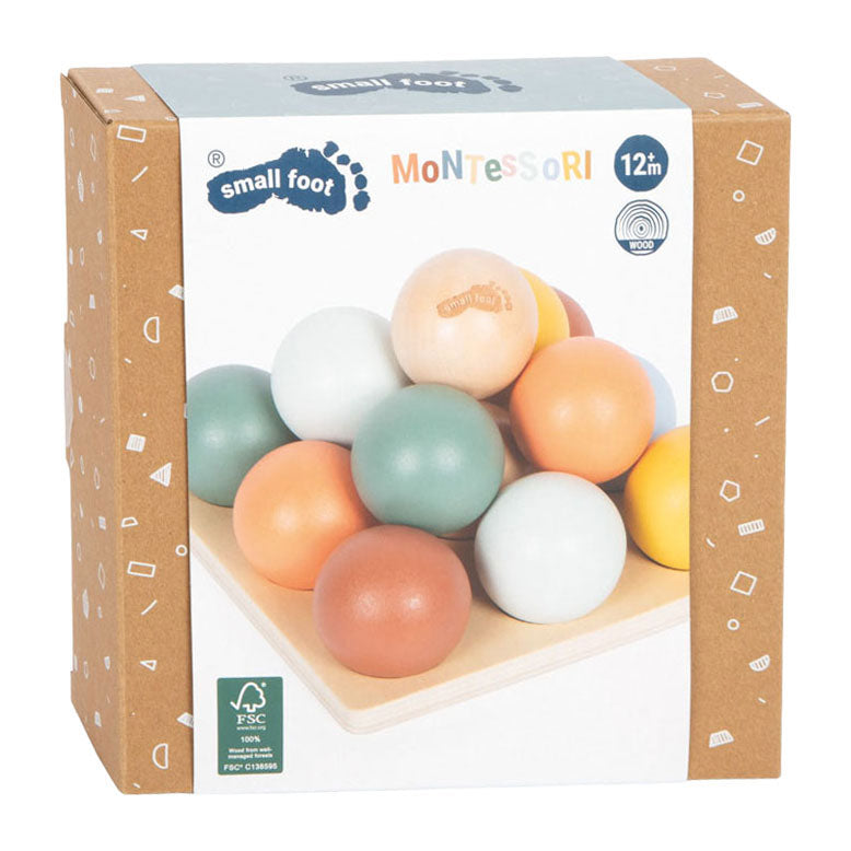 Afbeelding laden in galerijviewer, Small foot - houten montessori sorteerspel met ballen
