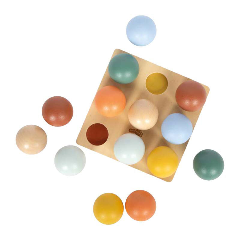 Afbeelding laden in galerijviewer, Small foot - houten montessori sorteerspel met ballen
