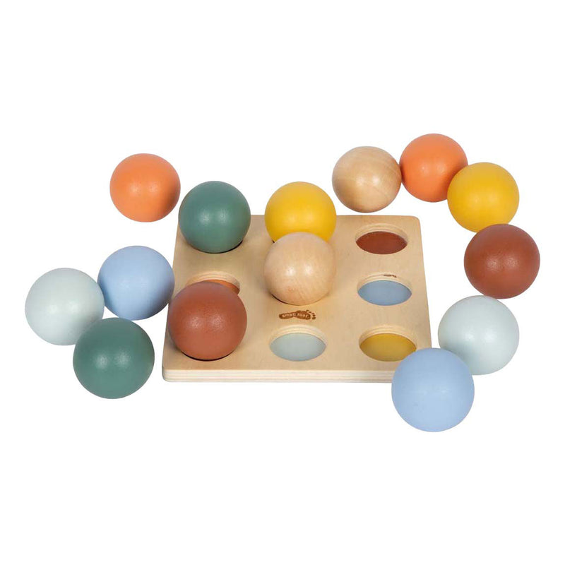 Afbeelding laden in galerijviewer, Small foot - houten montessori sorteerspel met ballen

