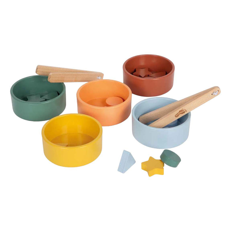 Afbeelding laden in galerijviewer, Small foot - houten montessori sorteerspel met knijptang
