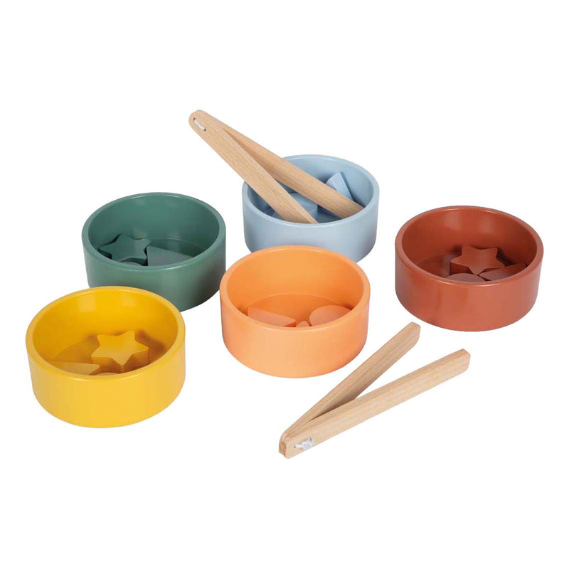 Afbeelding laden in galerijviewer, Small foot - houten montessori sorteerspel met knijptang
