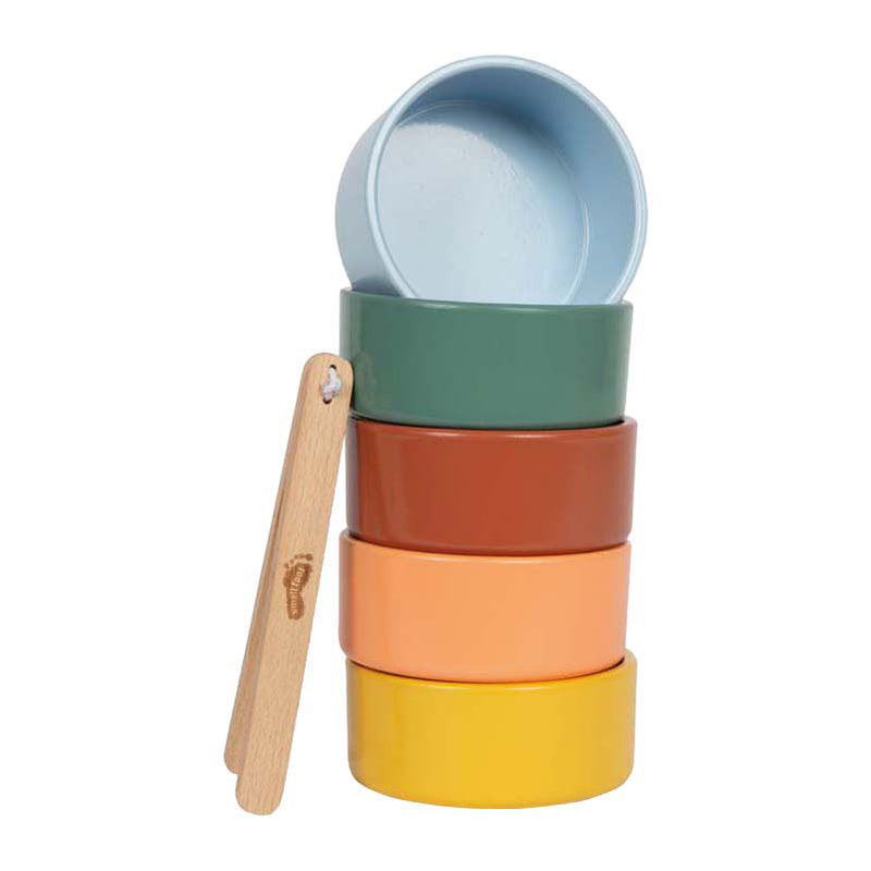 Afbeelding laden in galerijviewer, Small foot - houten montessori sorteerspel met knijptang

