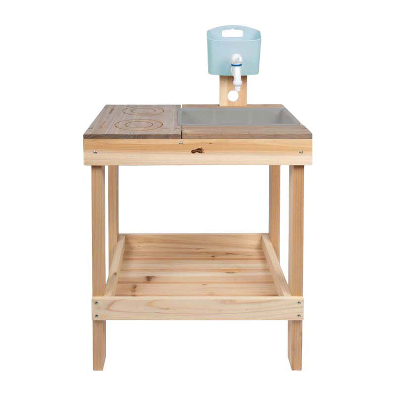 Afbeelding laden in galerijviewer, Small foot houten modderkeuken en speeltafel voor buitenplezier.
