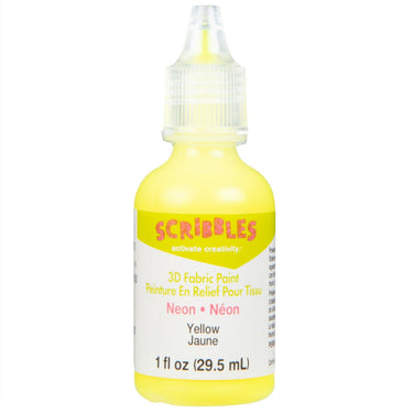 Scribbles • 3d textielverf neon 29,5ml geel