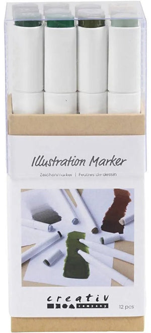 Creativ company cc alcoholmarker natuurlijke kleuren, 12 stuk