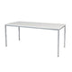 Vergader- en kantinetafel 180x80x74cm wit aluminium