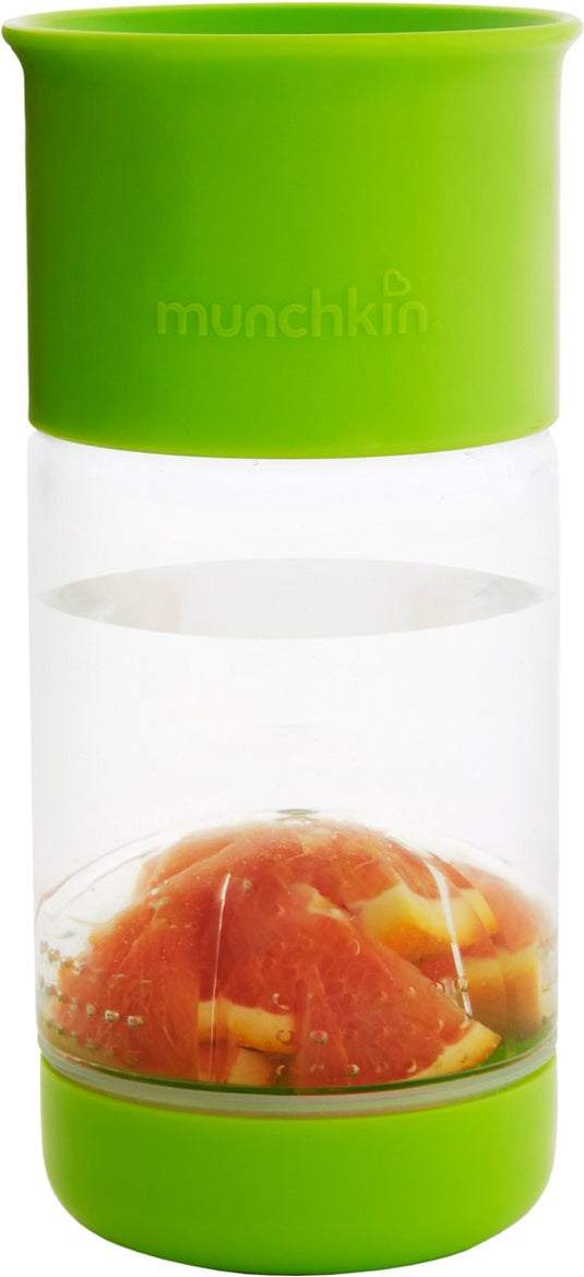 Munchkin miracle fruit infuser drinkbeker - groen - 414 ml - drinkbeker met fruit