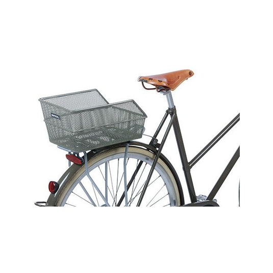 Basil Cento Flower S - fietsmand - achterop - olive green