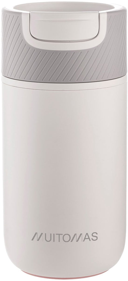 Muitomas never fall down waterfles - anti-val zuignapsysteem - antislipgreep - thermische constructie - 350ml -wit
