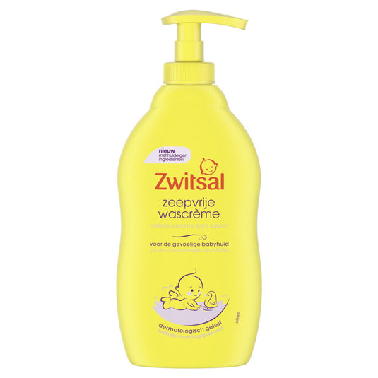 Zwitsal wascreme pomp zeepvrij gevoelige huid 400ml