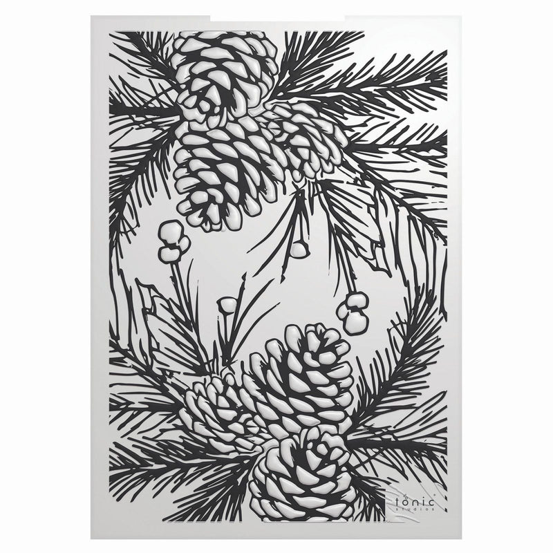 Afbeelding laden in galerijviewer, Tonic studios • timeless tidings pinecone parade 3d embossing folder
