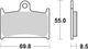 Trw remblokken mcb 595 brake pad mcb 595 srt sint.metal road track