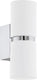 Eglo passa - wandlamp - 2 lichts - chroom, wit