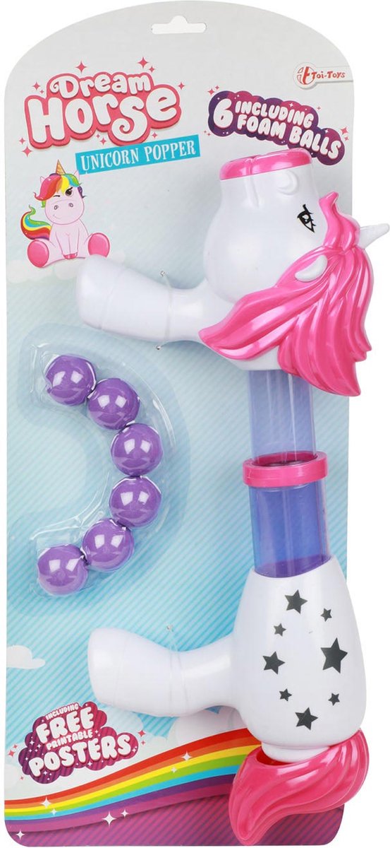 Afbeelding laden in galerijviewer, Dream horse eenhoorn afschietpistool met foamballen
