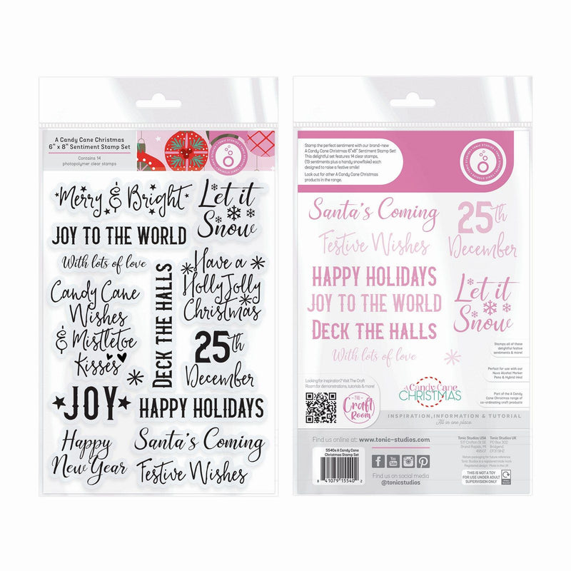 Afbeelding laden in galerijviewer, Tonic studios • a candy cane christmas stamp set sentiments
