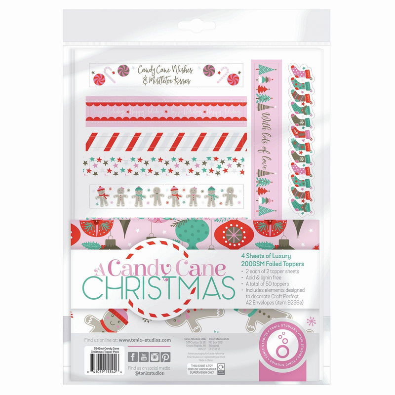 Afbeelding laden in galerijviewer, Tonic studios • a candy cane christmas topper set
