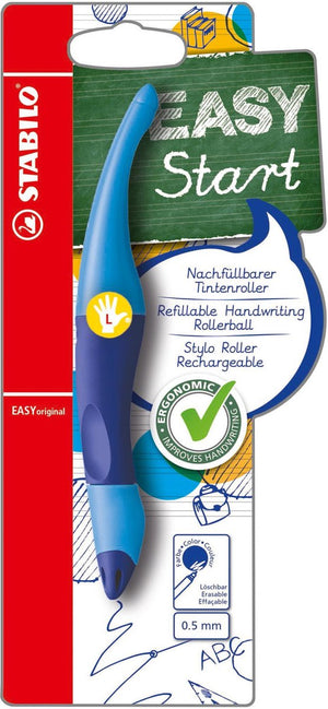 Stabilo easyoriginal - ergonomische rollerball - linkshandig - blauwe inkt - navulbaar - blauw