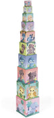 Janod - stapeltoren - schattige dieren - 10 stapelbare kartonnen kubussen