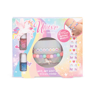 Casuelle unicorn nail art met armband