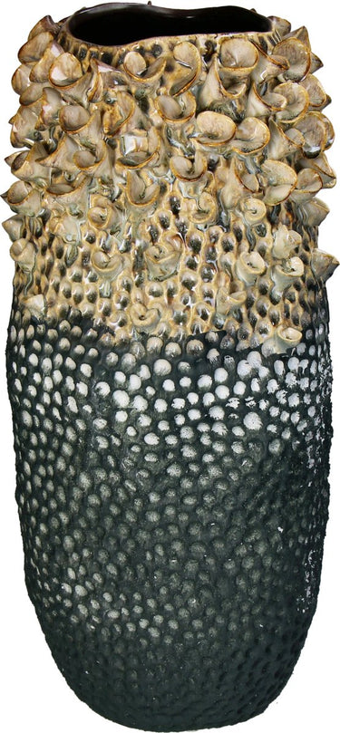 Hd collection vaas aardewerk grijs 24.5x23.5x49cm