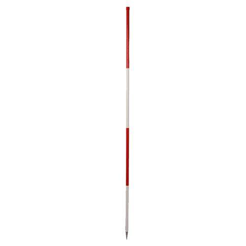 Jalonstok hout 2mtr wit-rood | 12 stuks
