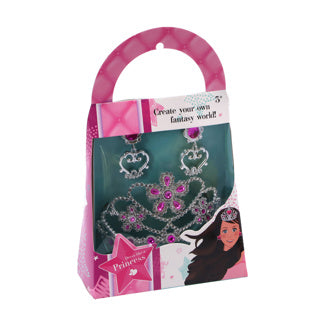 Afbeelding laden in galerijviewer, Dress like a princess princess tiara met oorbellen assorti
