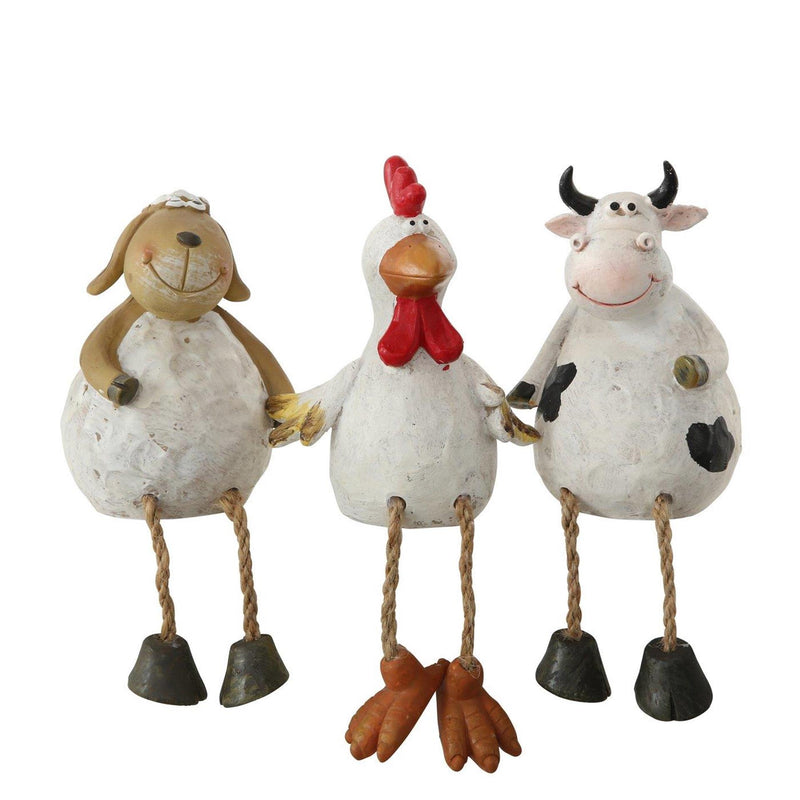 Afbeelding laden in galerijviewer, Boltze home boerderijdier met bungelbenen h20cm polyresin
