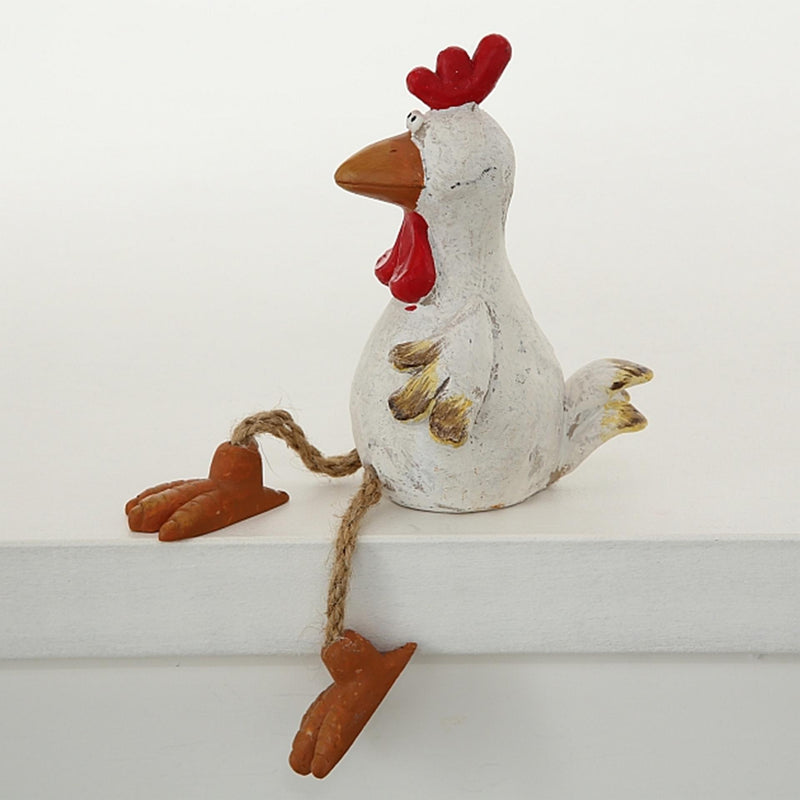 Afbeelding laden in galerijviewer, Boltze home boerderijdier met bungelbenen h20cm polyresin
