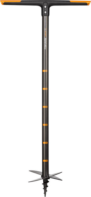 Fiskars quikdrill l - grondboor - 200 mm - staal en fibercomp - zwart oranje
