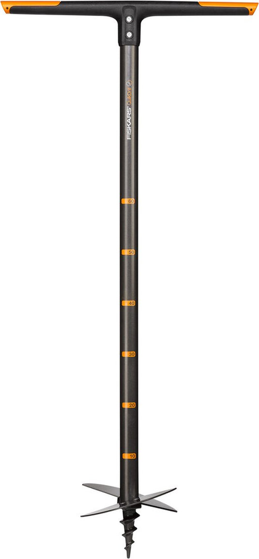Fiskars quikdrill l - grondboor - 200 mm - staal en fibercomp - zwart oranje