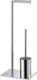 Sealskin tube - toiletbutler - toiletborstel met houder siliconen - reserverolhouder - vrijstaand - chroom
