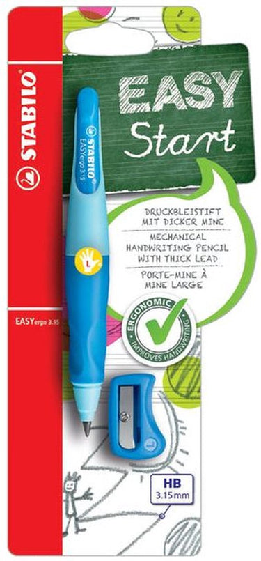 Stabilo vulpotlood easyergo hb 3.15mm links blauw | 3 stuks