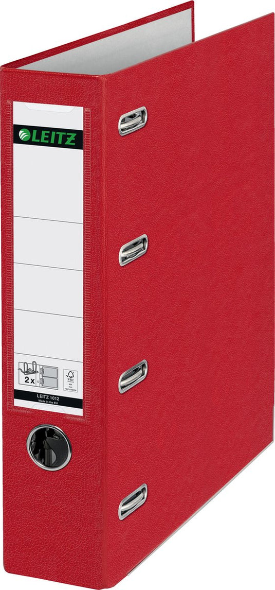 Ordner leitz 1012-ro karton pp 7,5cm rood