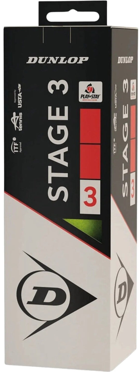 Dunlop stage 3 tennisballen - geel rood - 3 stuks