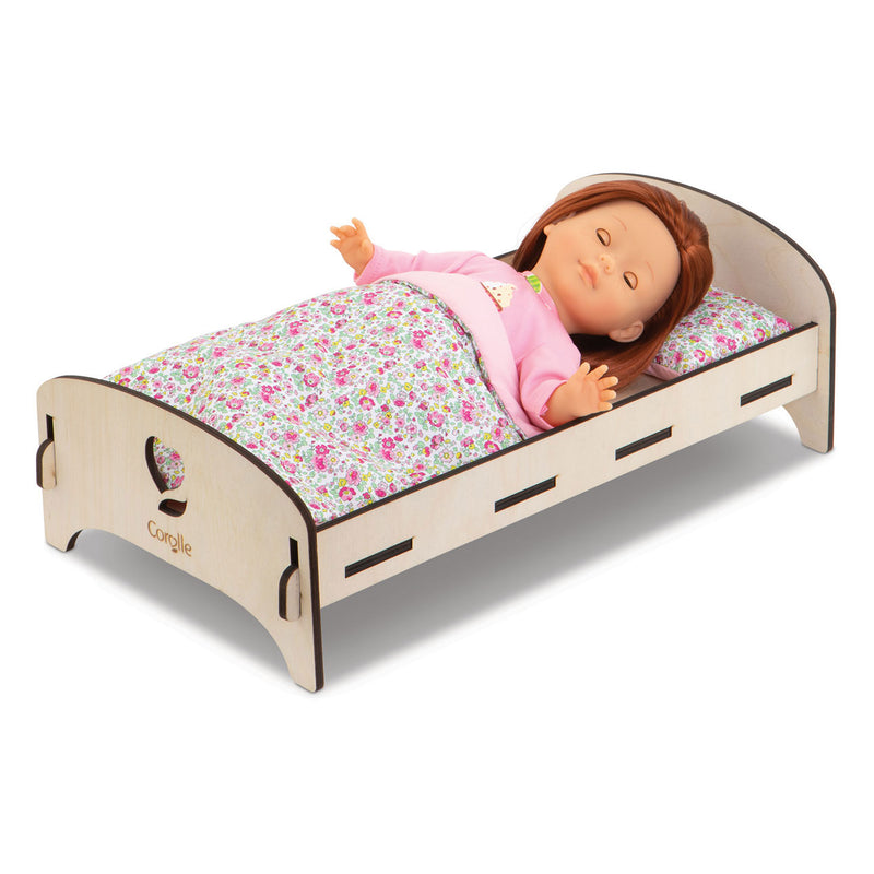 Afbeelding laden in galerijviewer, Corolle - houten poppenbed floral
