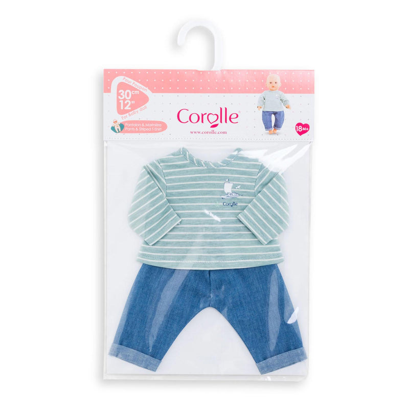 Afbeelding laden in galerijviewer, Corolle Mon Premier Poupon - Poppen Broek met Shirt, 30cm
