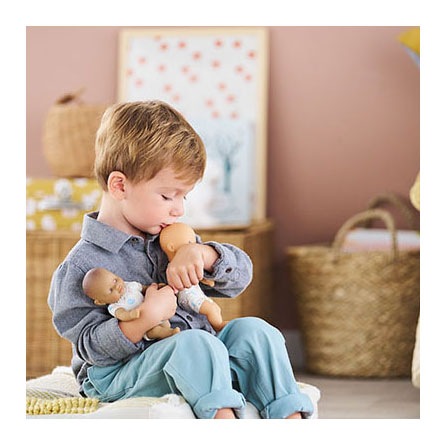 Afbeelding laden in galerijviewer, Corolle babypop mini calin konijn blauwe ogen 20cm - vanillegeur.
