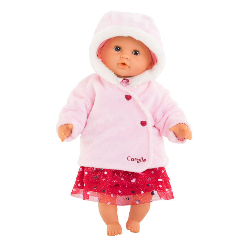 Afbeelding laden in galerijviewer, Corolle mon premier poupon jas hartjes roze, 30cm

