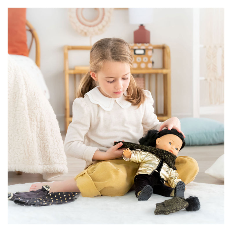Afbeelding laden in galerijviewer, Corolle Ma Gewatteerde Jas Couture Goud, 36cm
