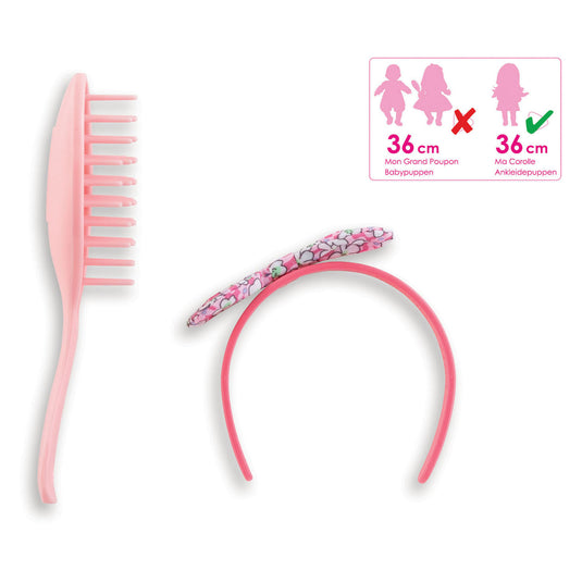 Corolle ma haarband bloem met haarborstel, 2dlg.