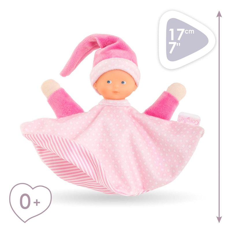 Afbeelding laden in galerijviewer, Corolle tidoudou - roze knuffeldoek, 17cm
