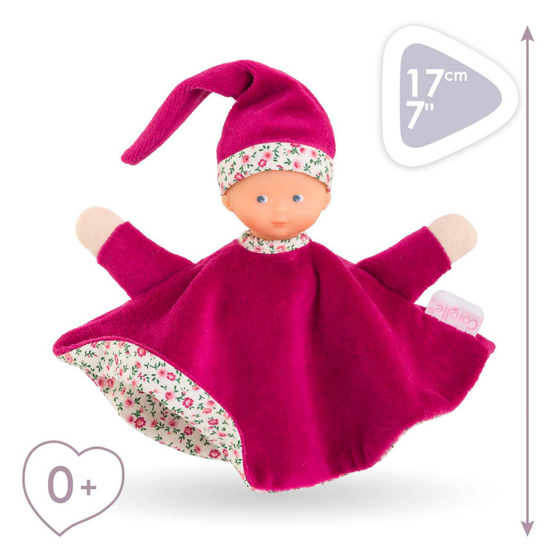 Afbeelding laden in galerijviewer, Corolle knuffeldoek roze grenadine baby knuffelpopje 17cm zacht speelgoed.
