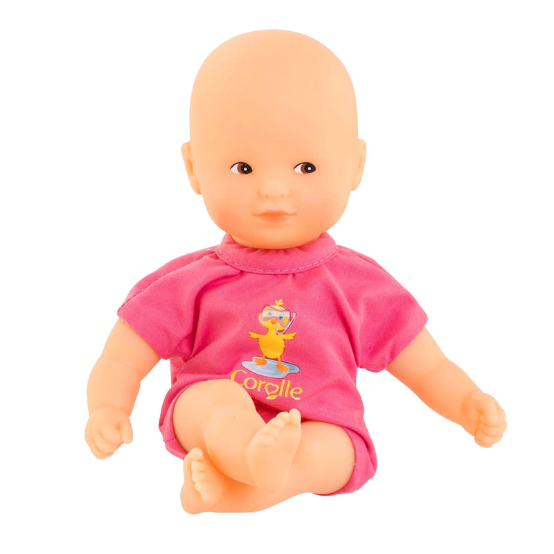 Afbeelding laden in galerijviewer, Corolle babypop badspeelgoed roze 20cm - mini bain popje voor waterpret.
