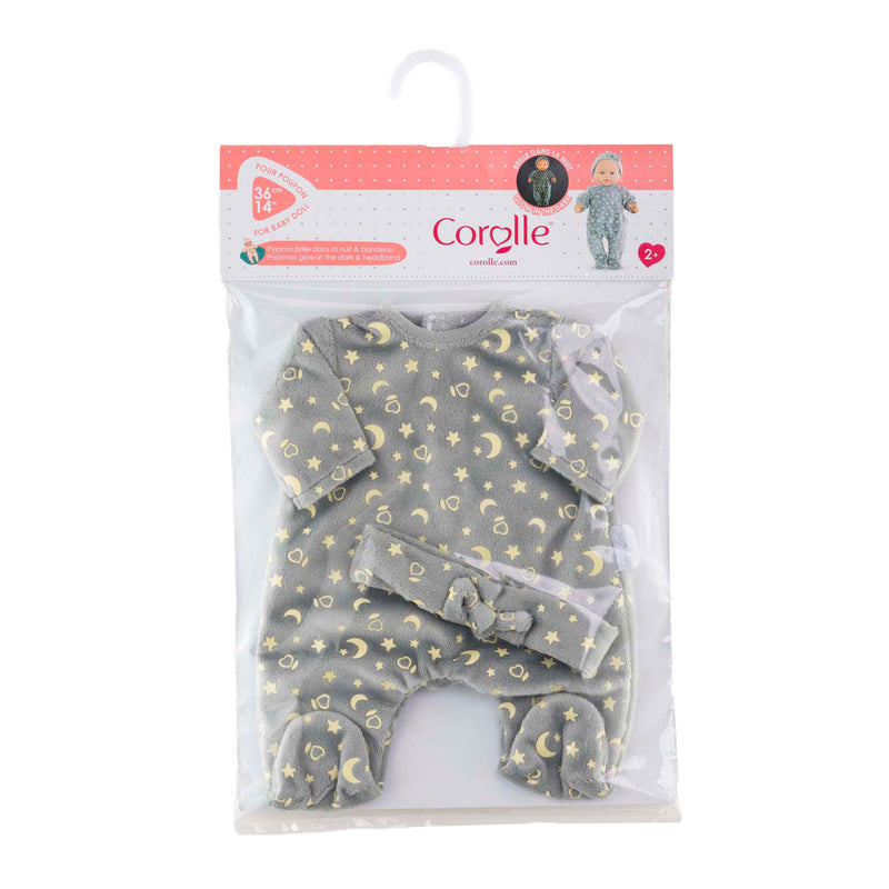 Afbeelding laden in galerijviewer, Corolle poppen pyjama glitter in het donker en haarband, 36cm
