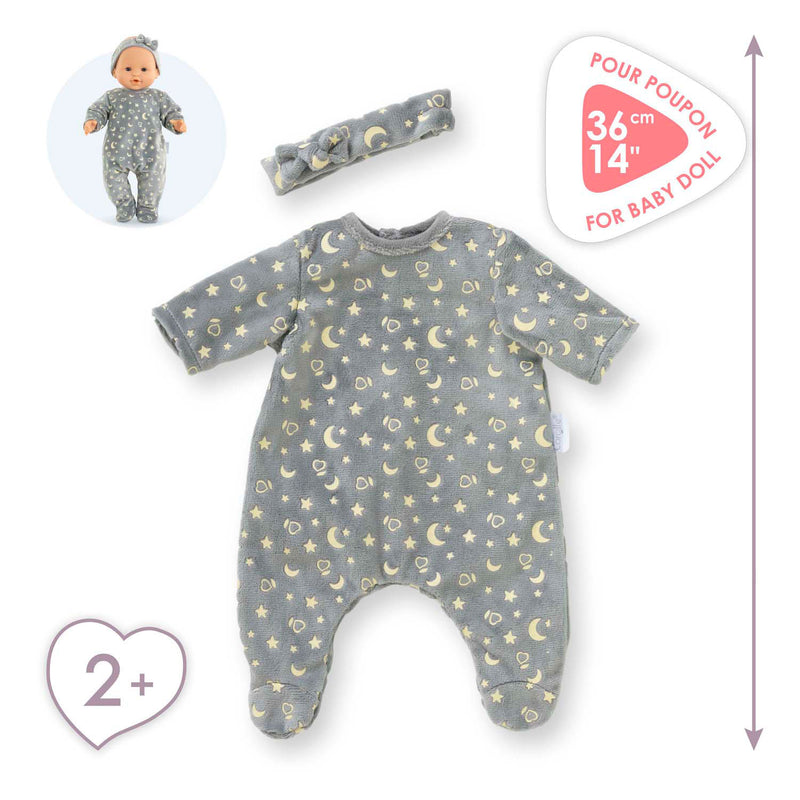 Afbeelding laden in galerijviewer, Corolle poppen pyjama glitter in het donker en haarband, 36cm
